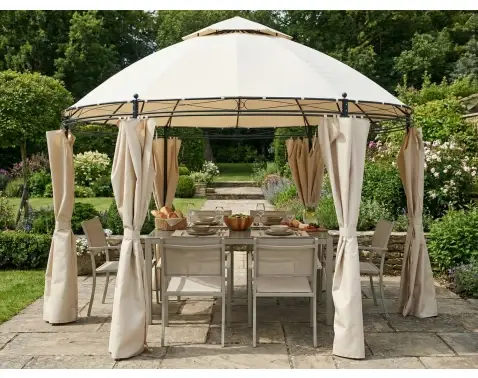 Zahradní altán Nerano 350x350 cm, béžový