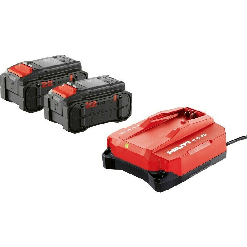 Sada akumulátorů s nabíječkou Hilti B22-110 + C 6-22 Nuron 5,2 Ah