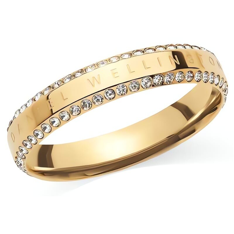 Oslnivý pozlacený prsten s kubickými zirkony Classic Aura DW004015 Daniel Wellington / Obvod: 50 mm - 50 mm