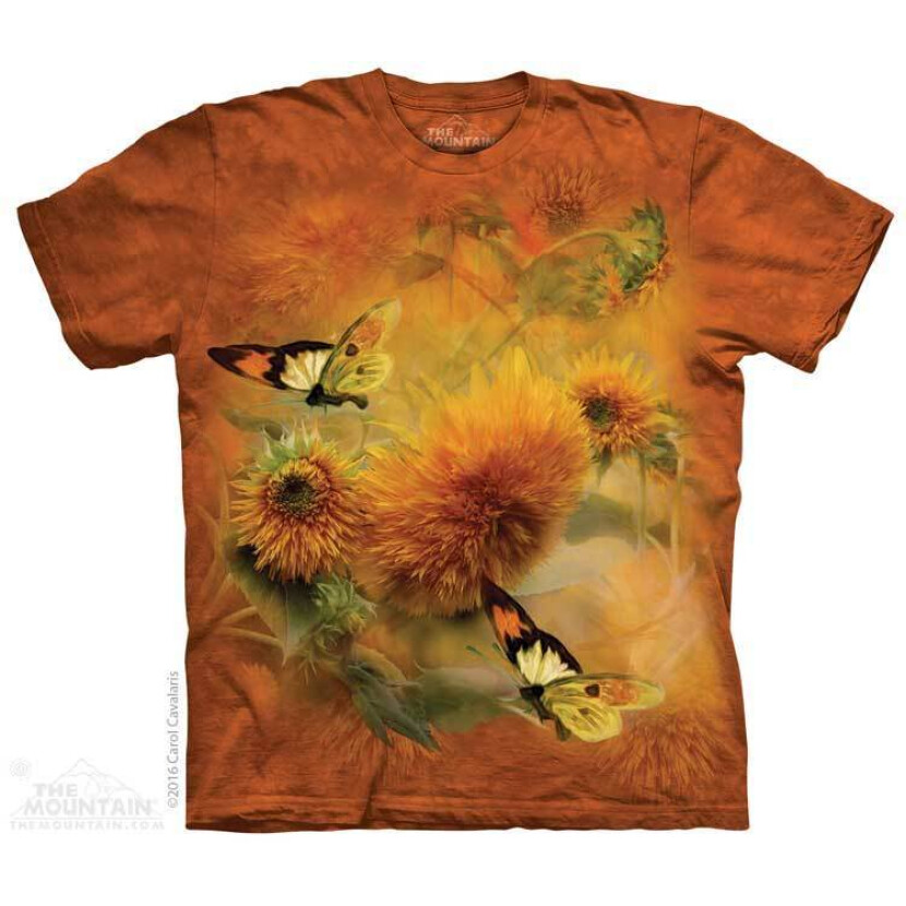 Tričko unisex The Mountain Sunflowers (motýli) - oranžové, 3XL