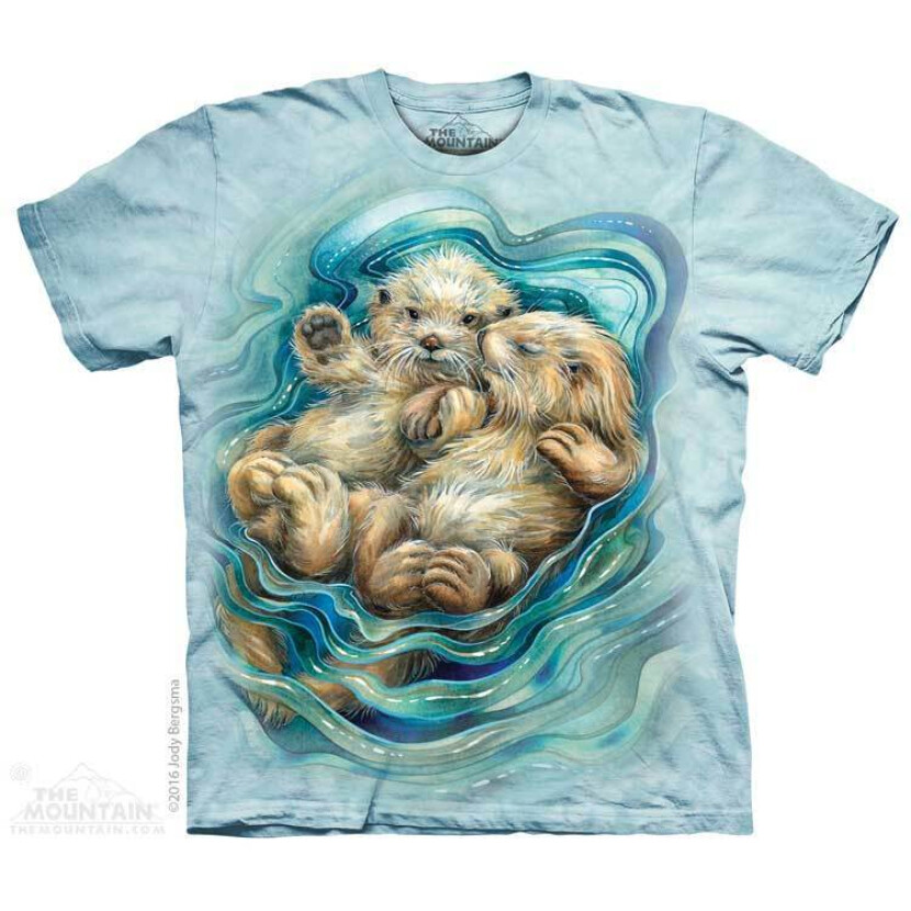 Tričko unisex The Mountain A Love Like No Otter (vydry) - světle modré, S