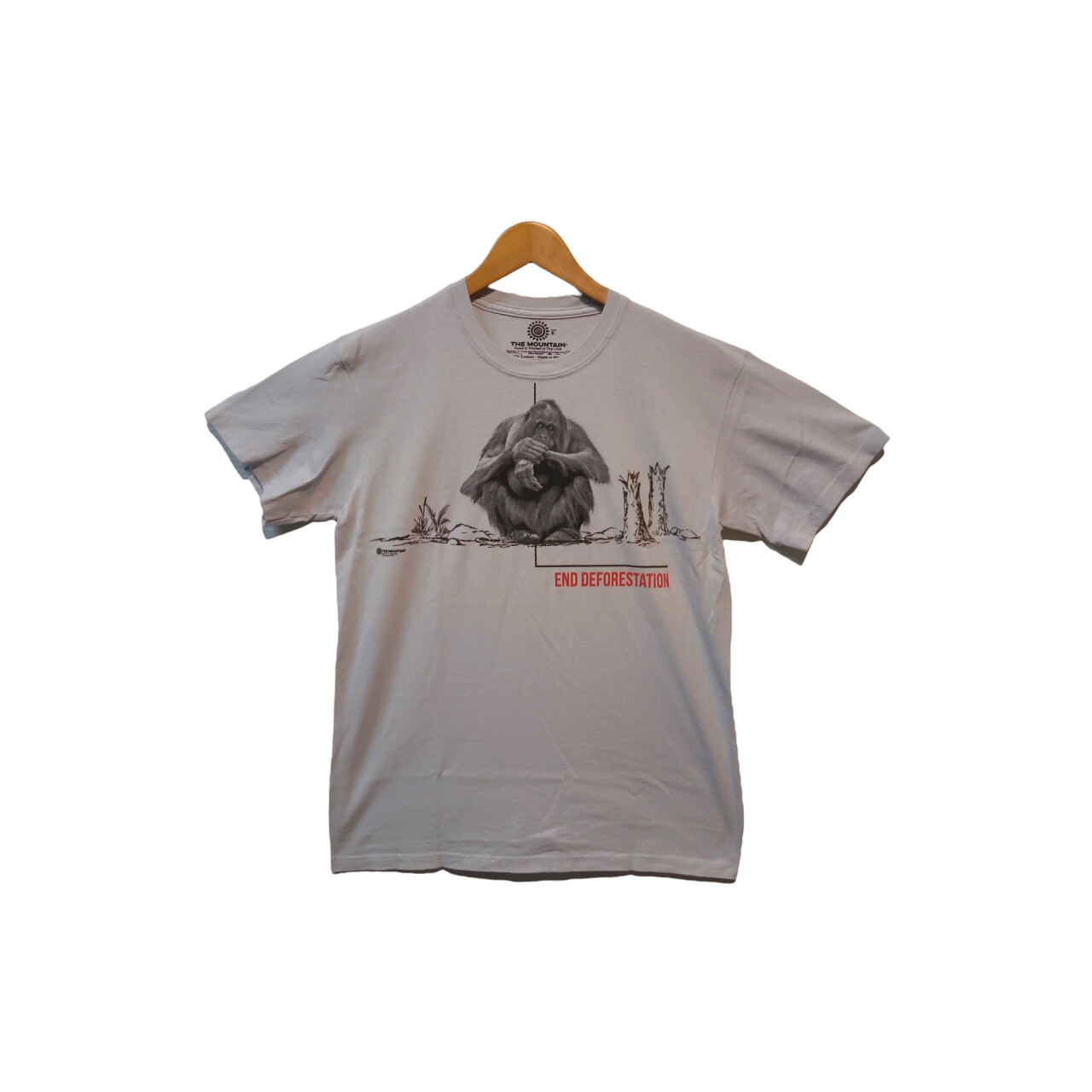 Tričko unisex The Mountain End Deforestation Orangutan (orangutan) - šedé, 3XL