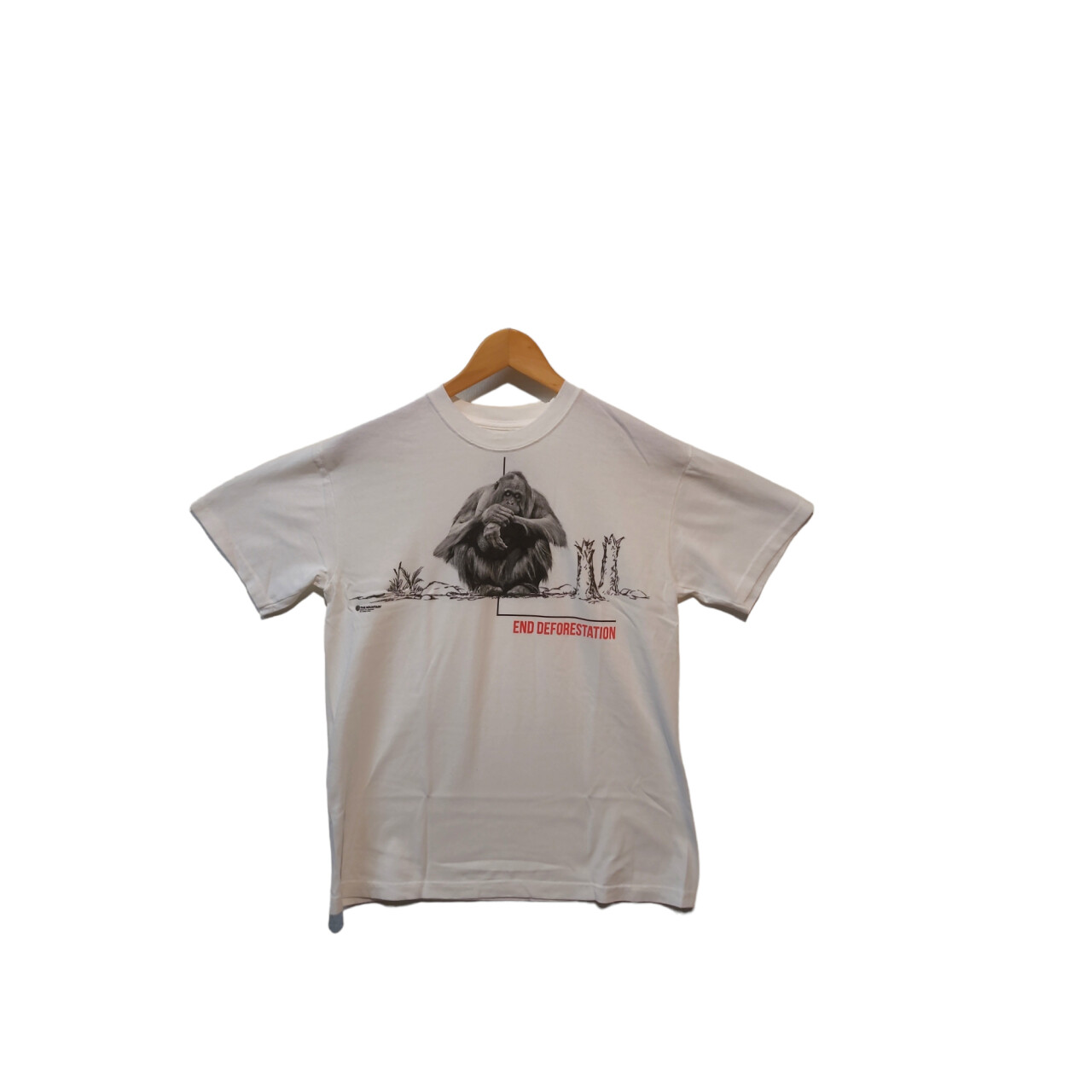 Tričko unisex The Mountain End Deforestation Orangutan (orangutan) - bílé, 3XL