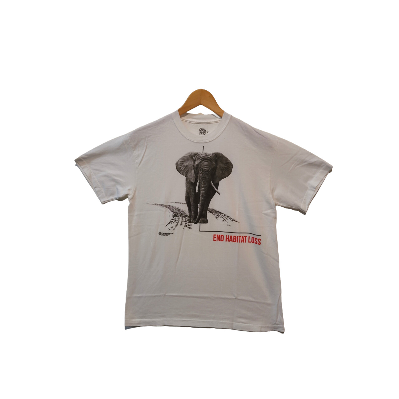 Tričko unisex The Mountain Habitat Elephant (slon) - bílé, 3XL