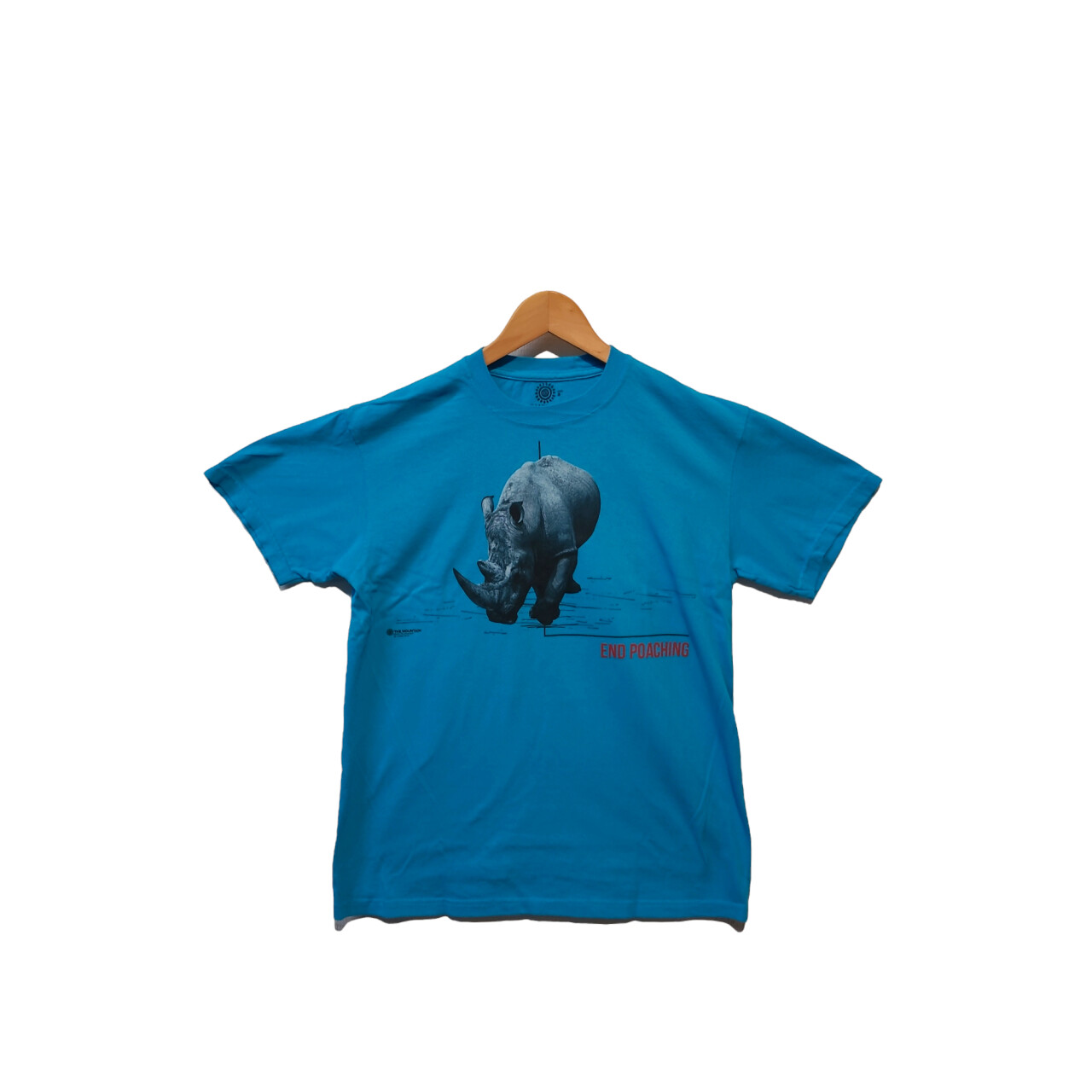 Tričko unisex The Mountain End Poaching Rhino (nosorožec) - modré, 3XL