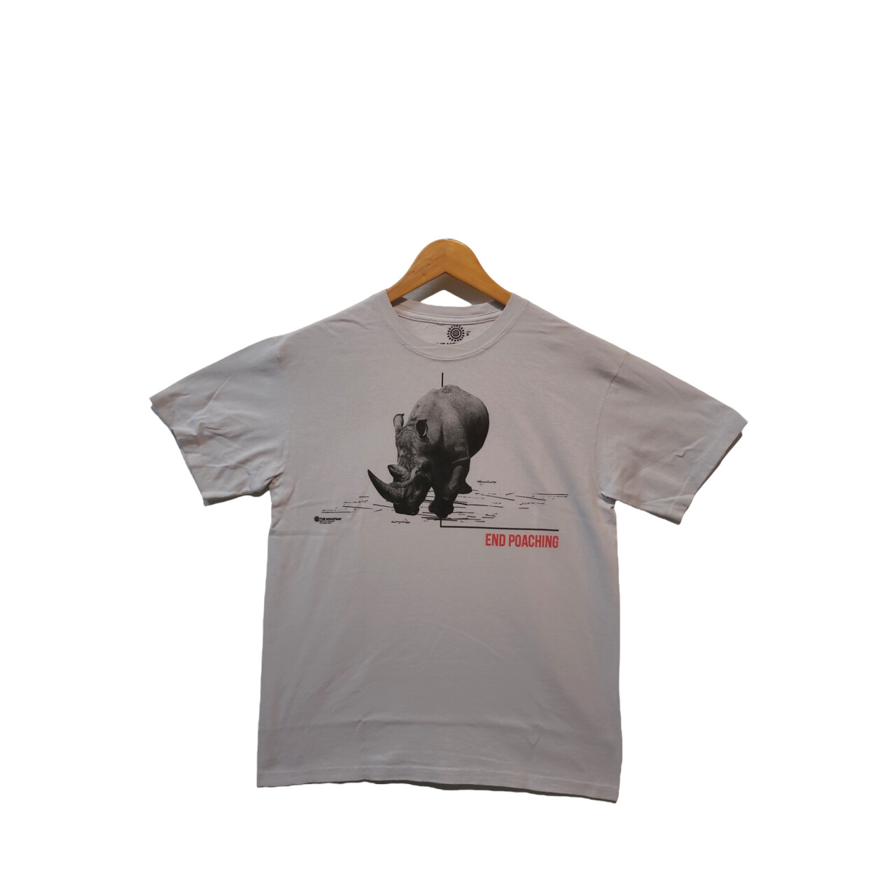 Tričko unisex The Mountain End Poaching Rhino (nosorožec) - šedé, 3XL