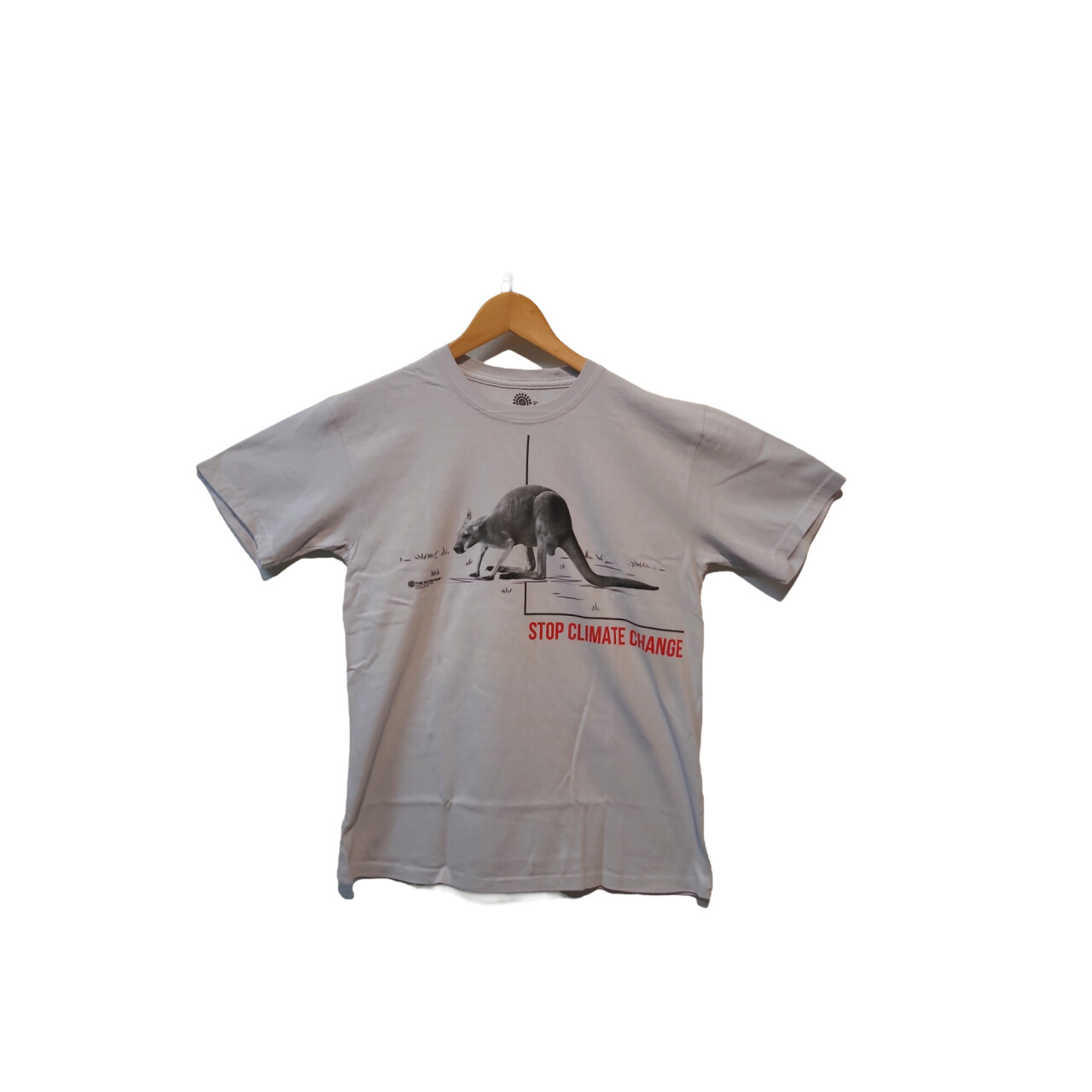 Tričko unisex The Mountain Stamp Out Climate Change Kangaroo (klokan) - šedé, 3XL