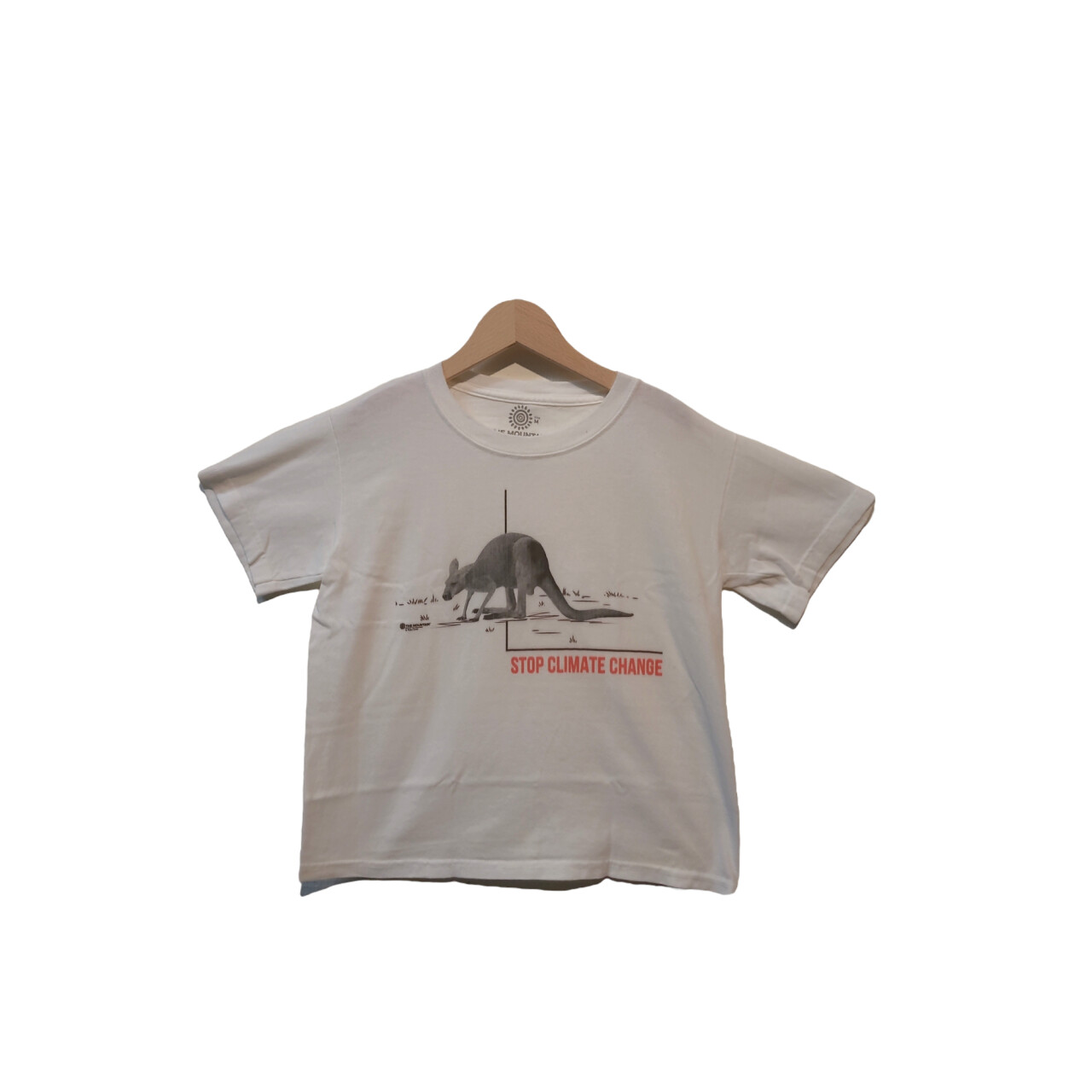 Tričko unisex The Mountain Stamp Out Climate Change Kangaroo (klokan) - bílé, 3XL