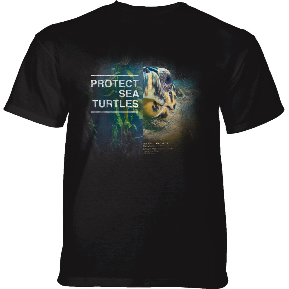 Tričko unisex The Mountain Protect Turtle (želva) - černé, 3XL