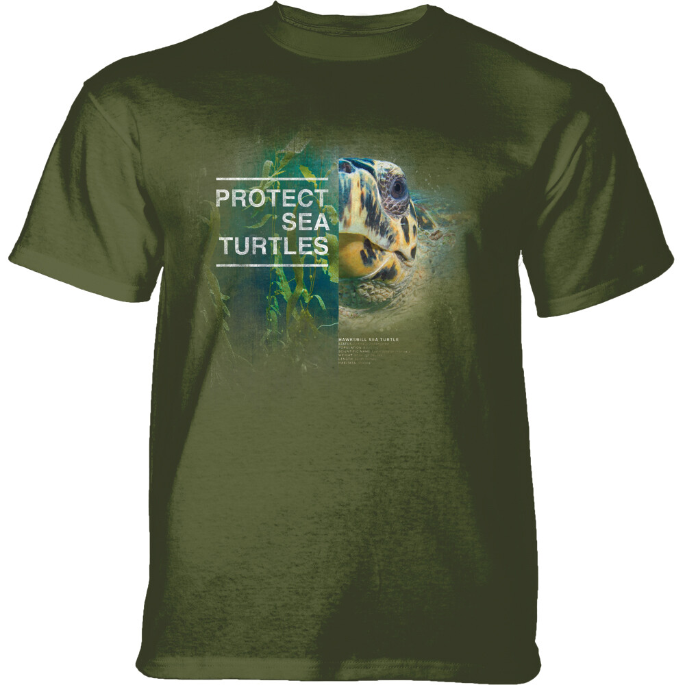 Tričko unisex The Mountain Protect Turtle (želva) - olivové, 3XL
