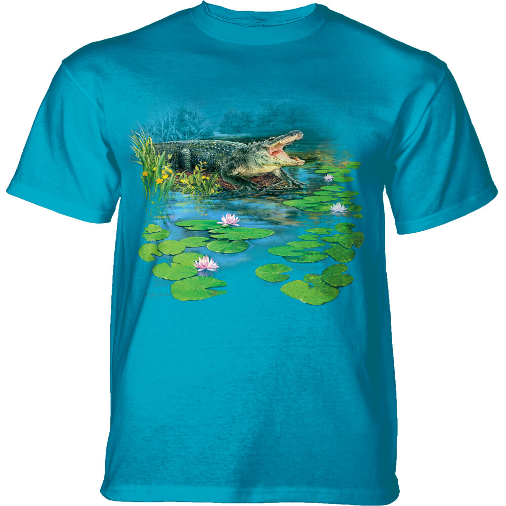 Tričko unisex The Mountain Gator In The Glades (krokodýl) - modré, 3XL