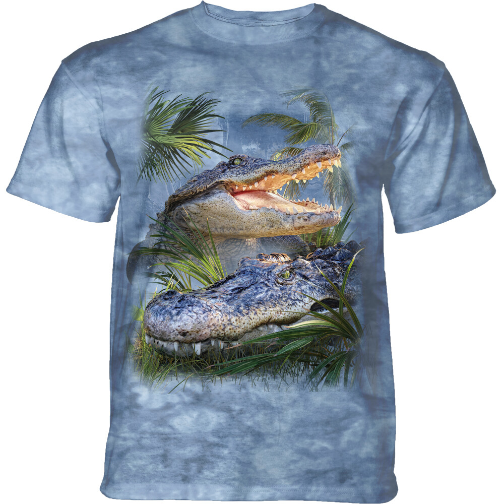 Tričko unisex The Mountain Gators Portrait (krokodýl) - světle modré, 3XL