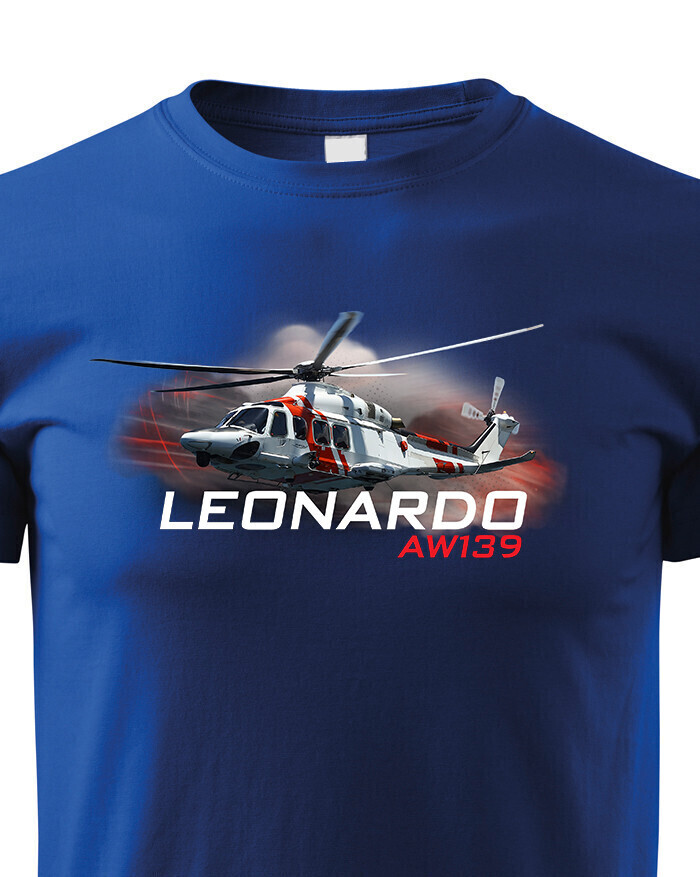 Dětské tričko s potiskem Leonardo AW139 - ideální dárek pro milovníky helikoptér