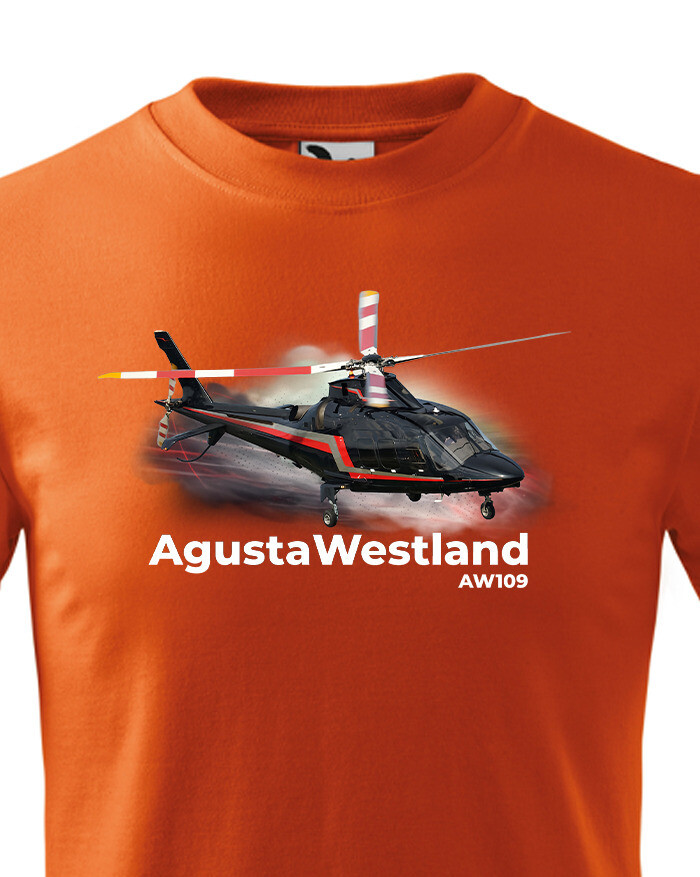 Dětské tričko s potiskem AgustaWestland AW109 - ideální dárek pro milovníky helikoptér