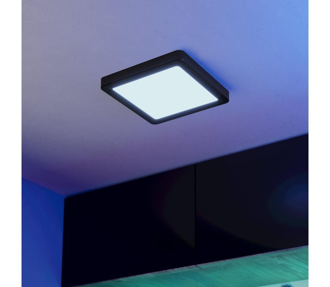 Eglo 901374-LED RGBW Stm. kou. st. sv. FUEVA-Z LED/10,5W/230V 22x22cm IP44 černá 901374