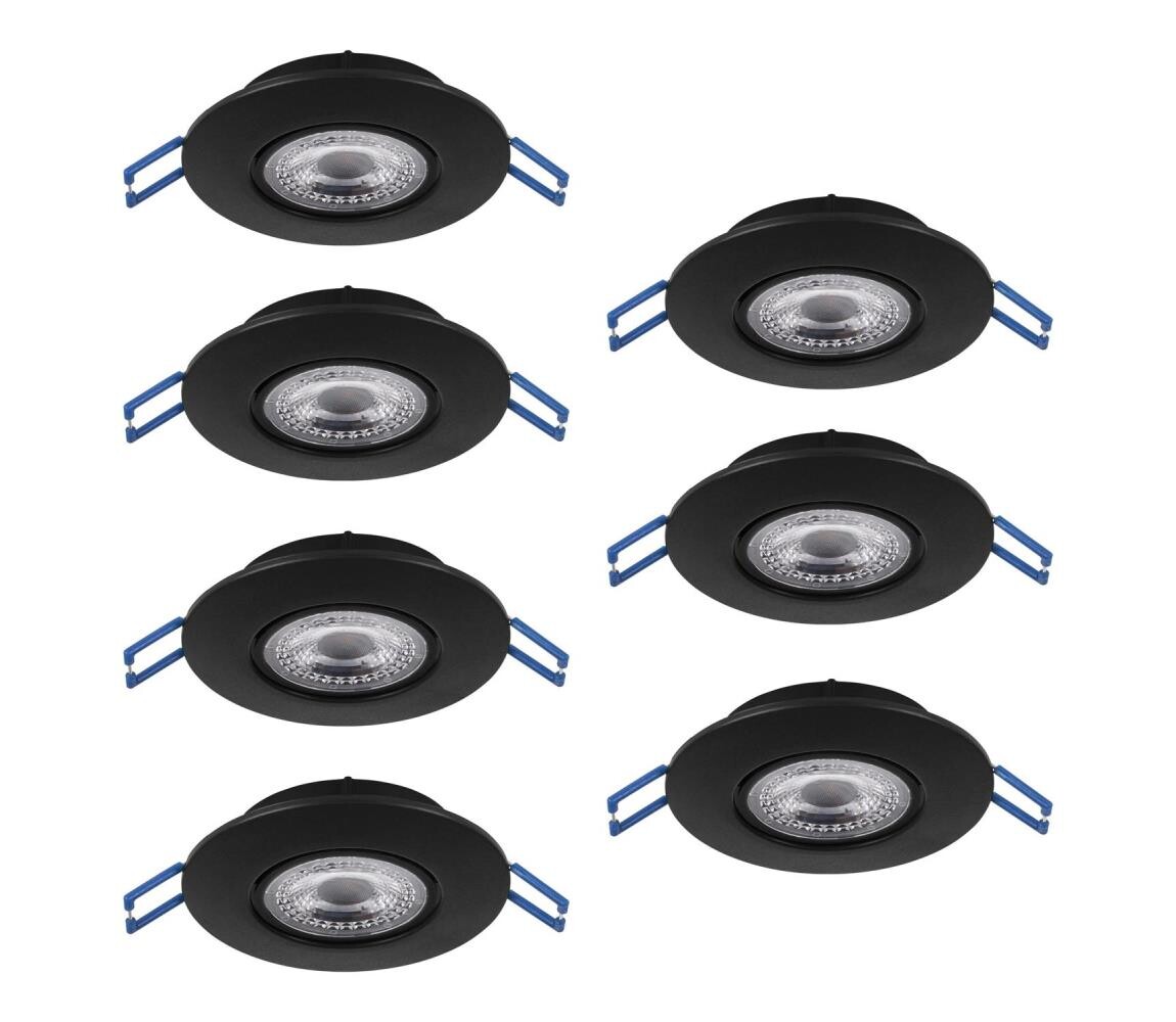 Eglo 300191 - SADA 7xLED Podhledové svítidlo GEDREZ LED/4,9W/230V pr. 9 cm černá 300191