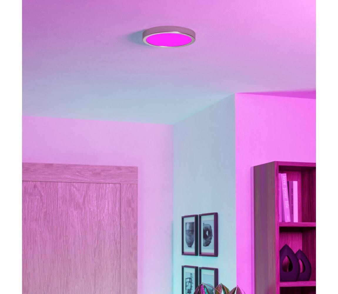 Eglo 901381 -LED RGBW Stm. kou. st. sv. FUEVA-Z LED/11,2W/230V 21,1cm IP44 chrom 901381