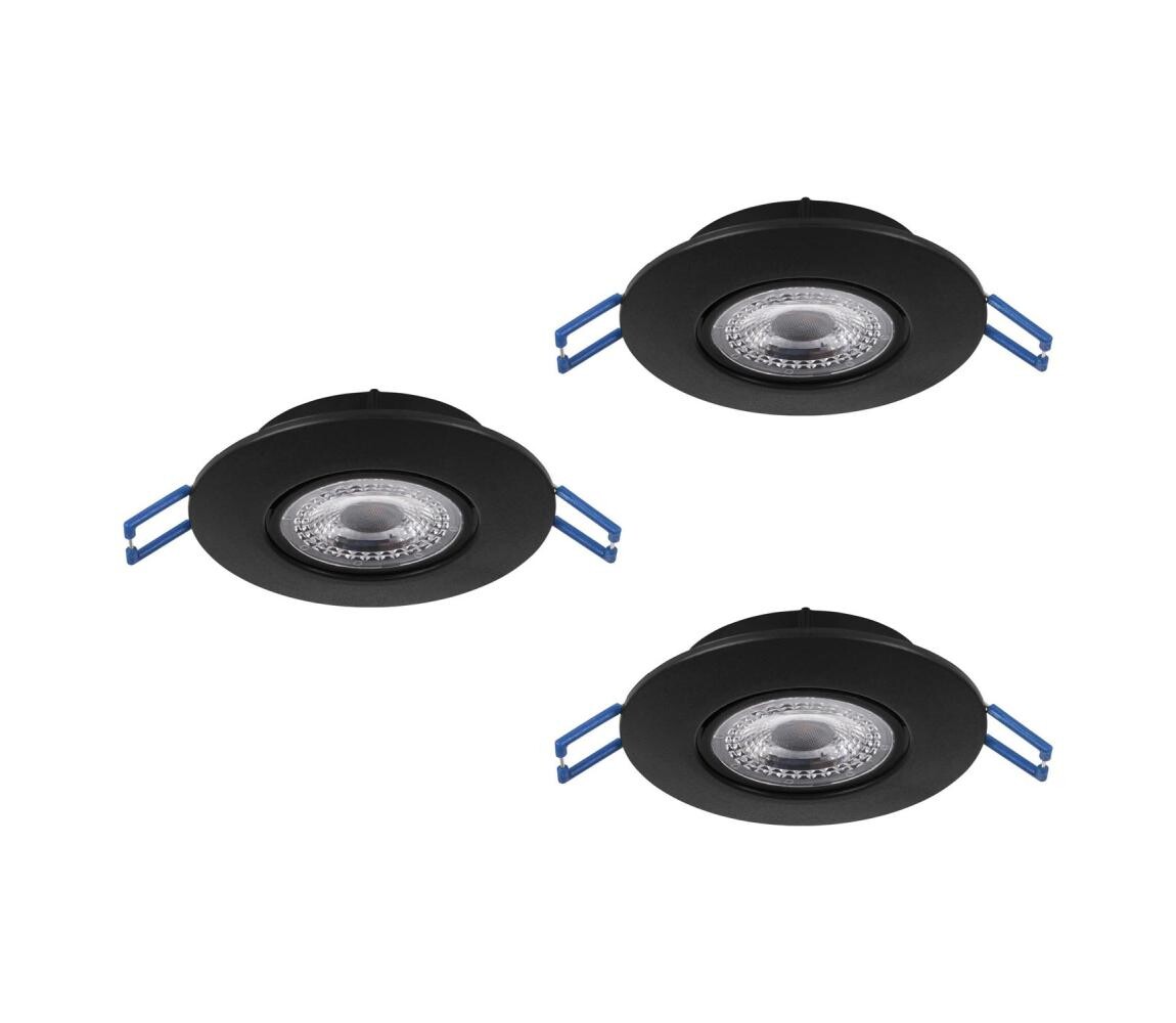 Eglo 300188 - SADA 3xLED Podhledové svítidlo GEDREZ LED/4,9W/230V pr. 9 cm černá 300188