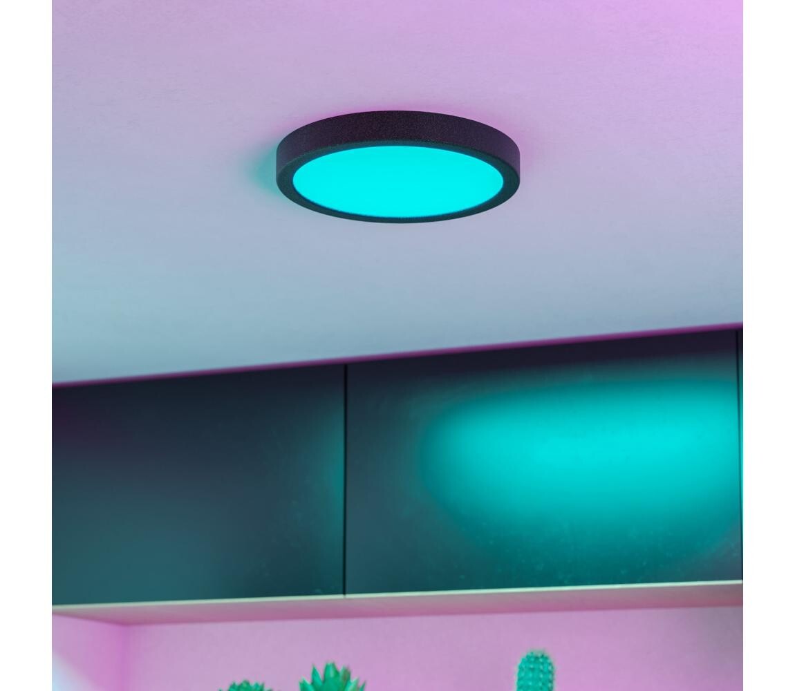 Eglo 901372 -LED RGBW Stm. kou. st. sv. FUEVA-Z LED/11,2W/230V 21,1cm IP44 černá 901372