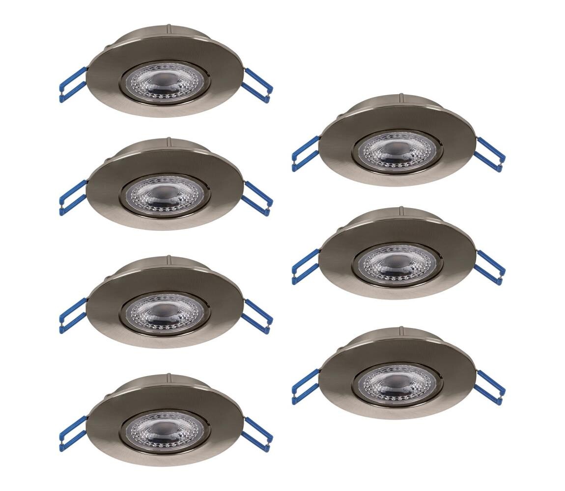 Eglo 300195 - SADA 7xLED Podhledové svítidlo GEDREZ LED/4,9W/230V pr. 9 cm chrom 300195