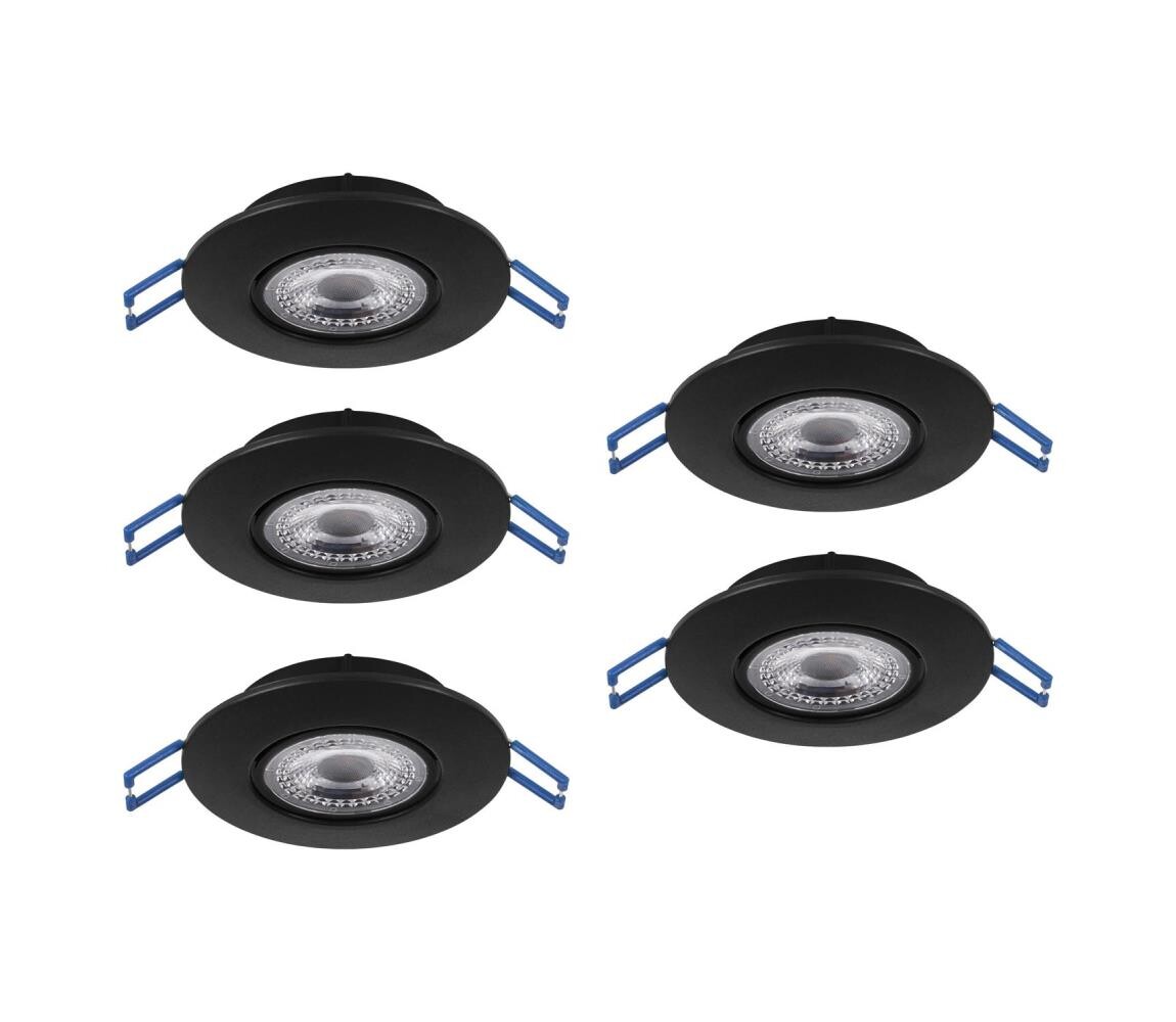 Eglo 300189 - SADA 5xLED Podhledové svítidlo GEDREZ LED/4,9W/230V pr. 9 cm černá 300189
