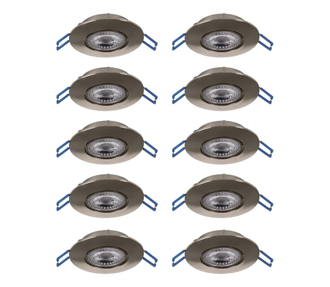 Eglo 300196 - SADA 10xLED Podhledové svítidlo GEDREZ LED/4,9W/230V pr. 9cm chrom 300196