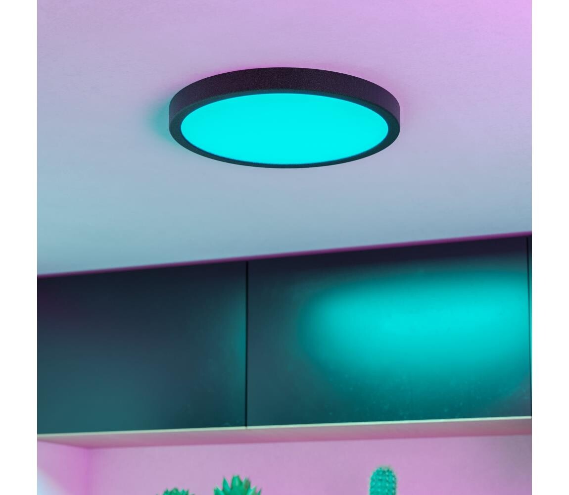 Eglo 901373 -LED RGBW Stm. kou. st. sv. FUEVA-Z LED/14,3W/230V 27,8cm IP44 černá 901373