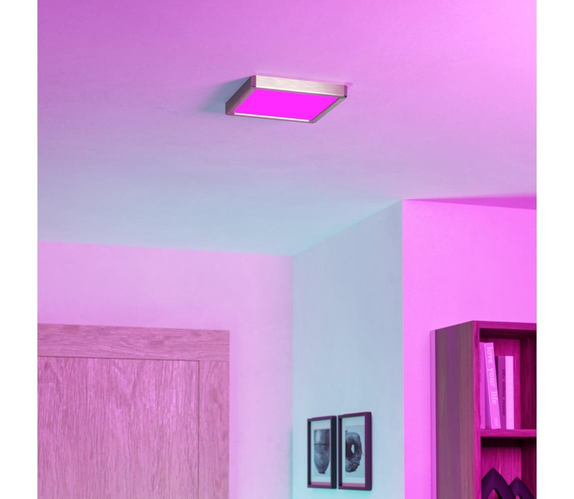 Eglo 901383-LED RGBW Stm. kou. st. sv. FUEVA-Z LED/10,5W/230V 22x22cm IP44 chrom 901383