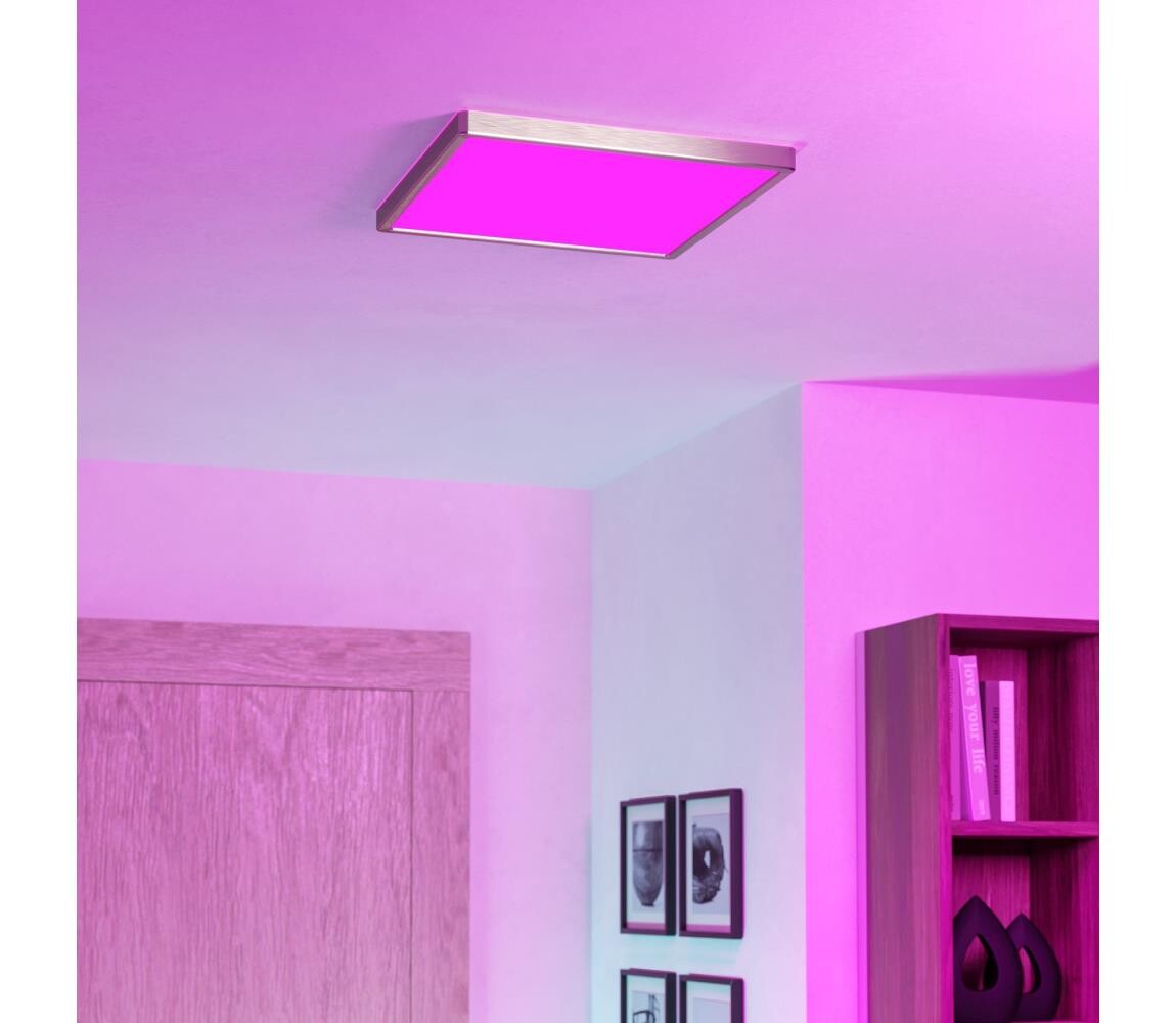 Eglo 901422-LED RGBW Stm. kou. st. sv. FUEVA-Z LED/17,8W/230V 39x39cm IP44 chrom 901422