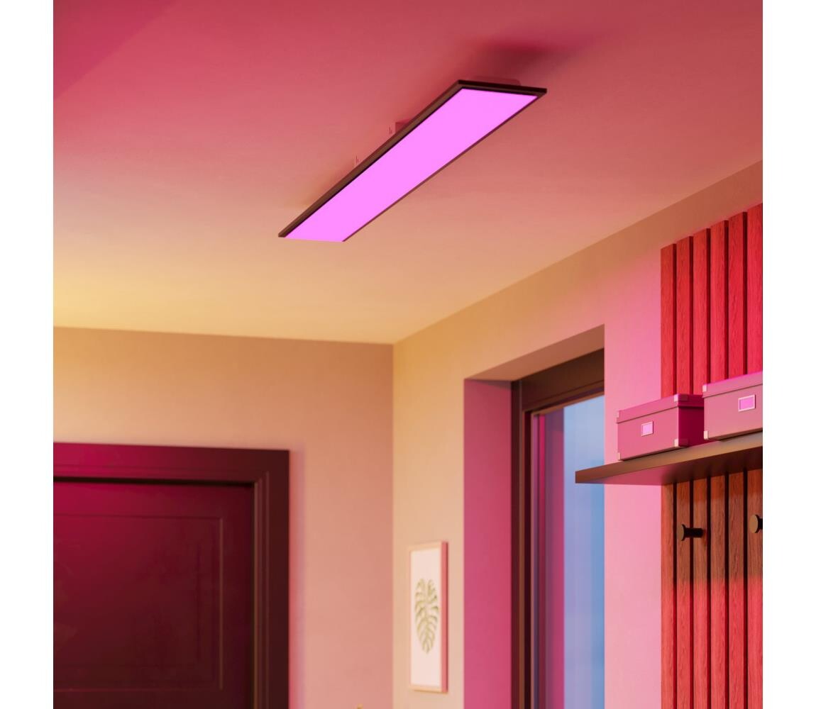 Eglo 901511-LED RGBW St. přisazený panel MORADILLO-Z LED/28W/230V 120x15cm černá 901511