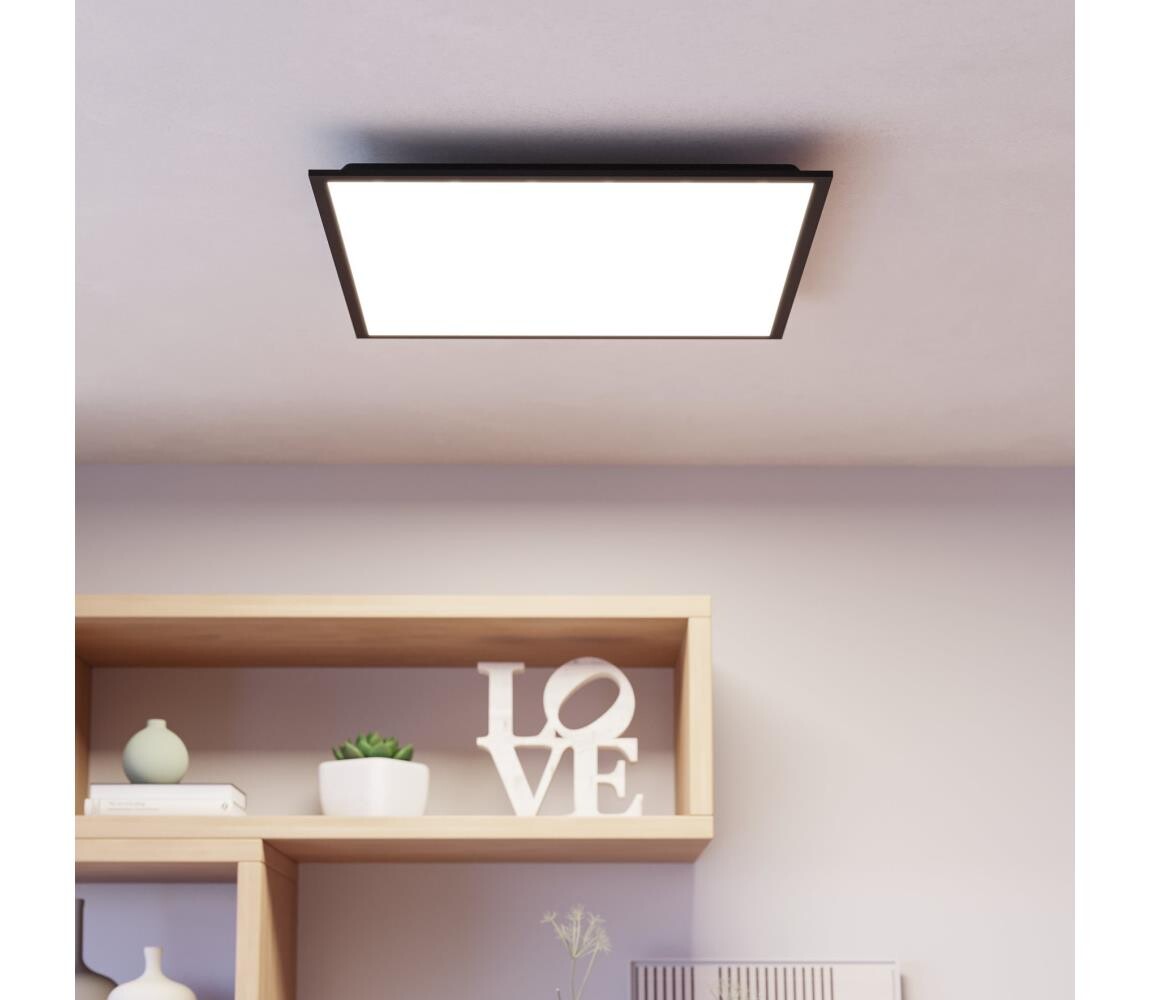 Eglo 901507-LED RGBW Stm. přisazený panel MORADILLO-Z LED/33W/230V 60x60cm černá 901507