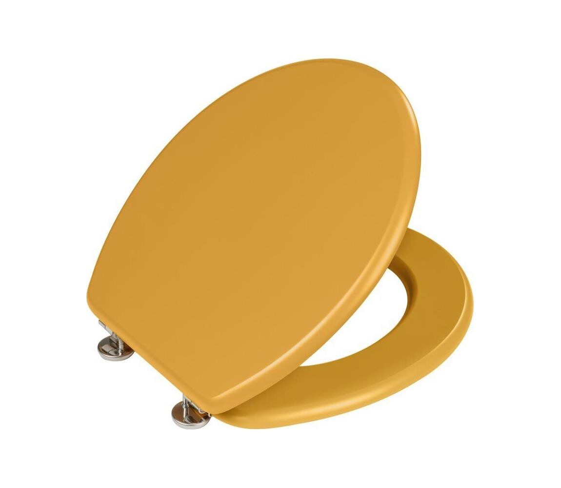 WENKO 25792100 - WC sedátko PRIMA 37x41 cm žlutá/stříbrná 25792100