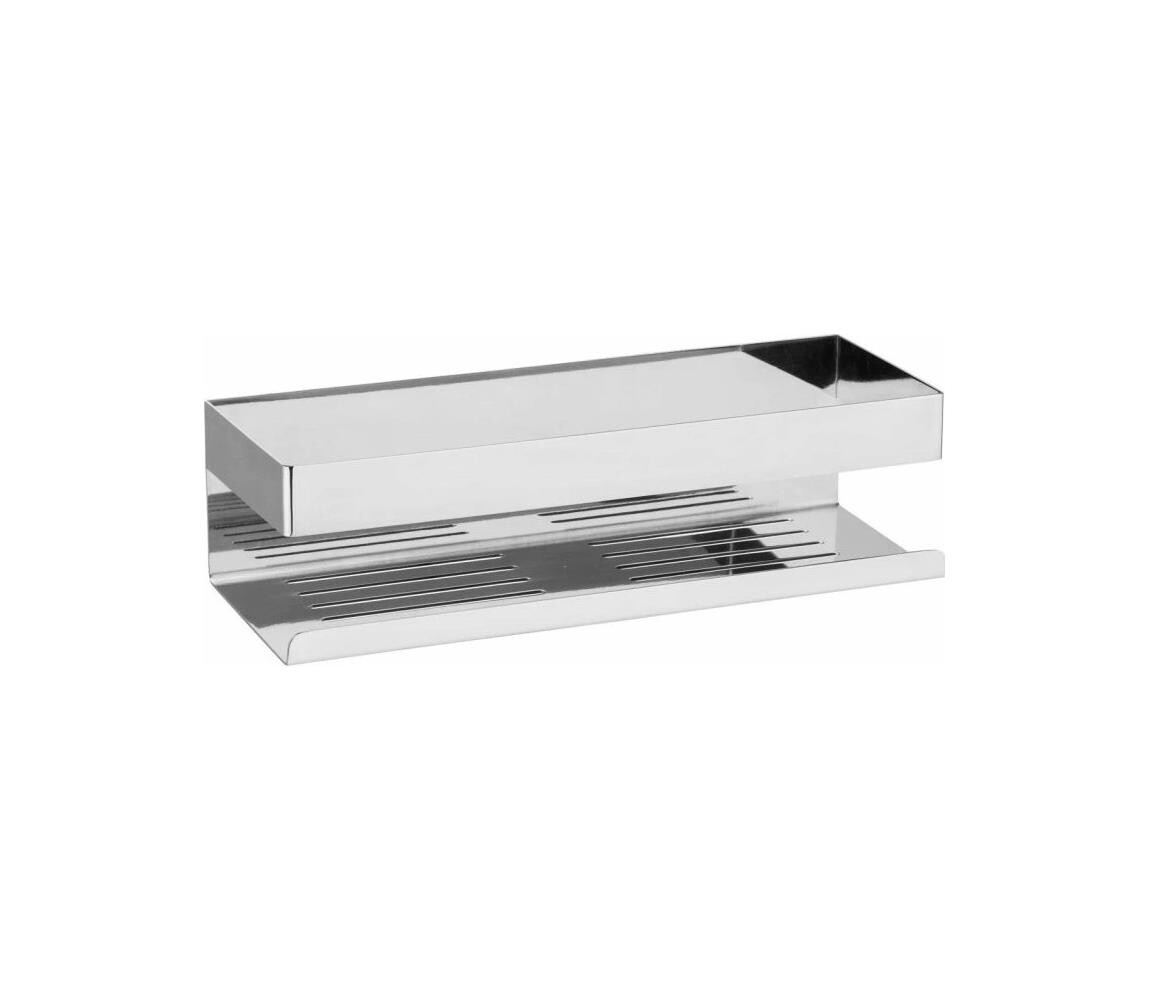 WENKO 25413100-Polička TURBO-LOC GENOVA SHINE 30x10,5 cm stříbrná 25413100