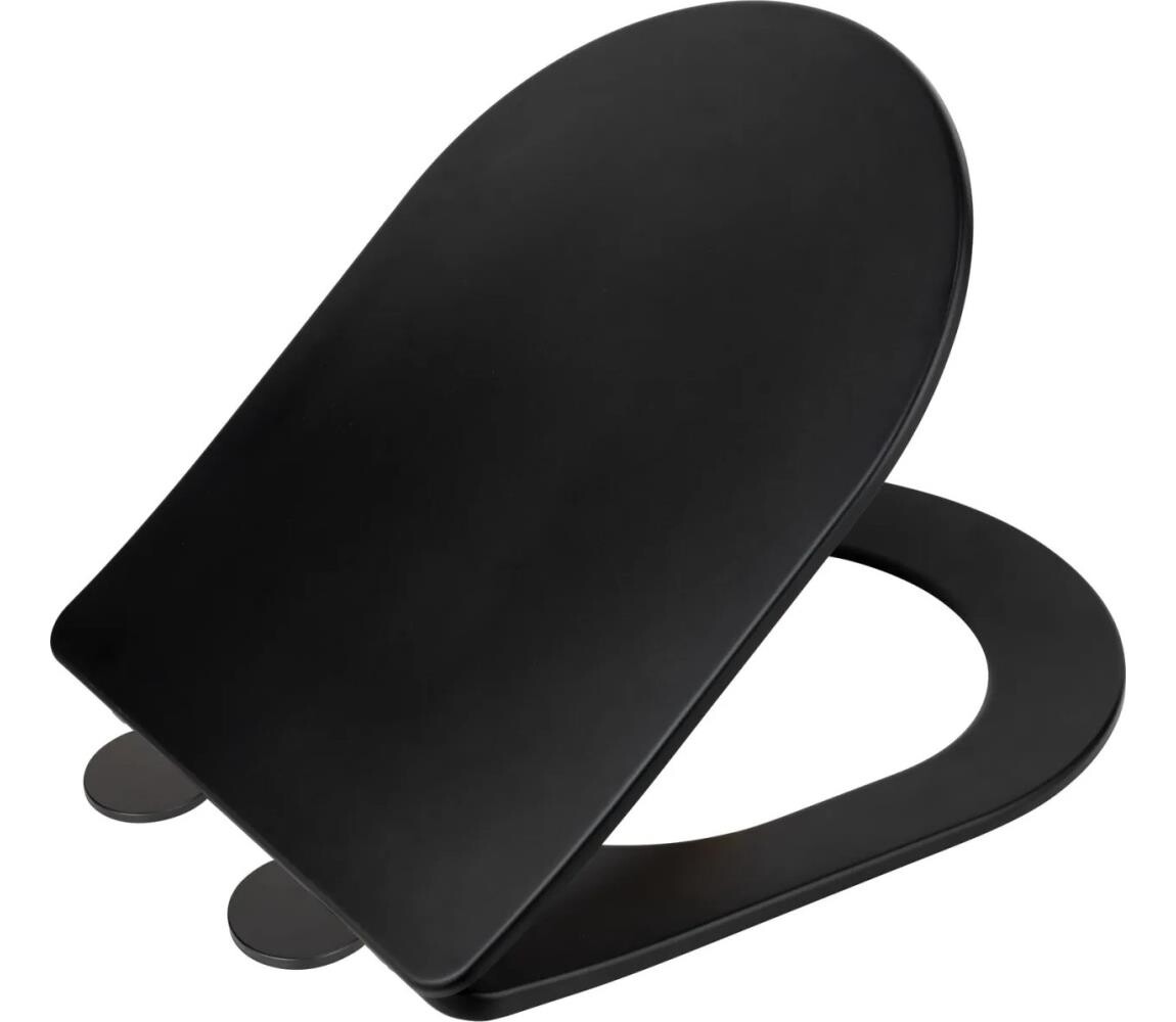 WENKO 26029100 - WC sedátko GALATI 46x36 cm černá 26029100