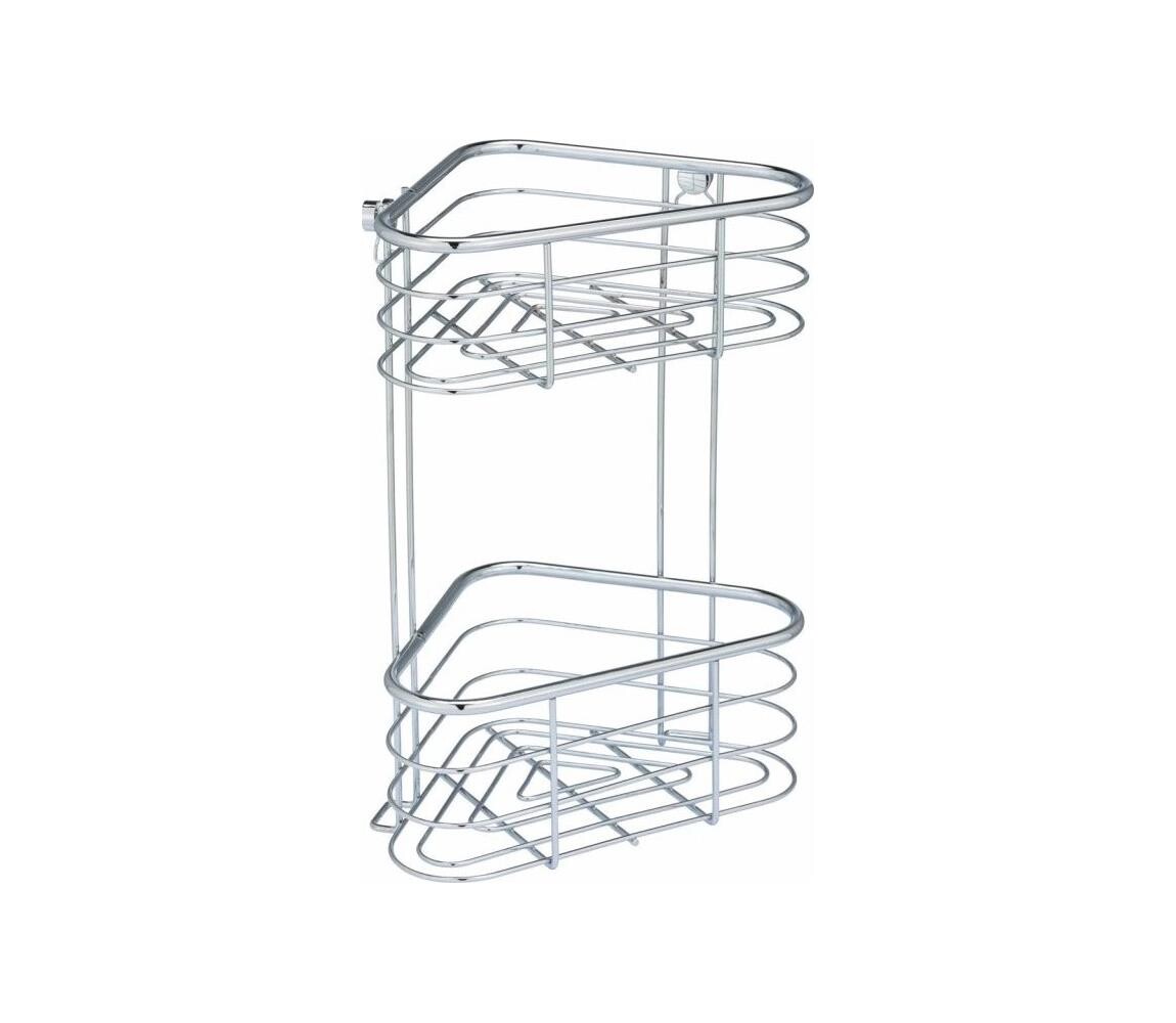 WENKO 25569100-Rohový regál TRESTINA 25x35 cm nerez/stříbrná 25569100
