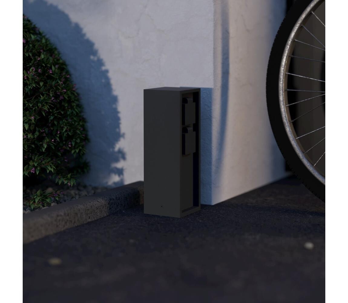 Eglo 901031 - Venkovní zásuvkový sloupek PARK IP54 SCHUKO antracit 901031