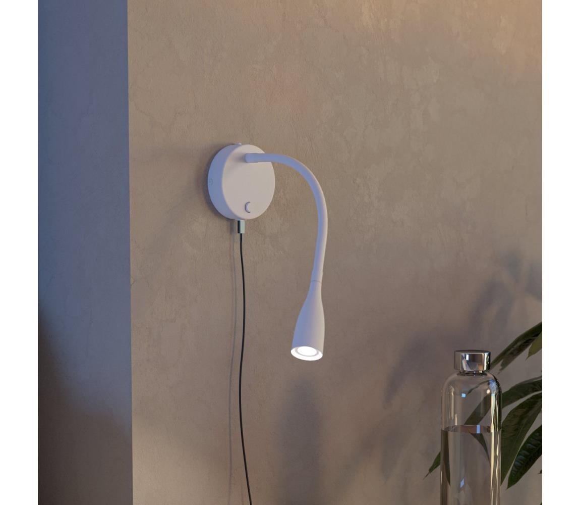 Eglo 901782 - LED Flexibilní nástěnná lampa s USB OLIVANDINO LED/3,8W/230V bílá 901782