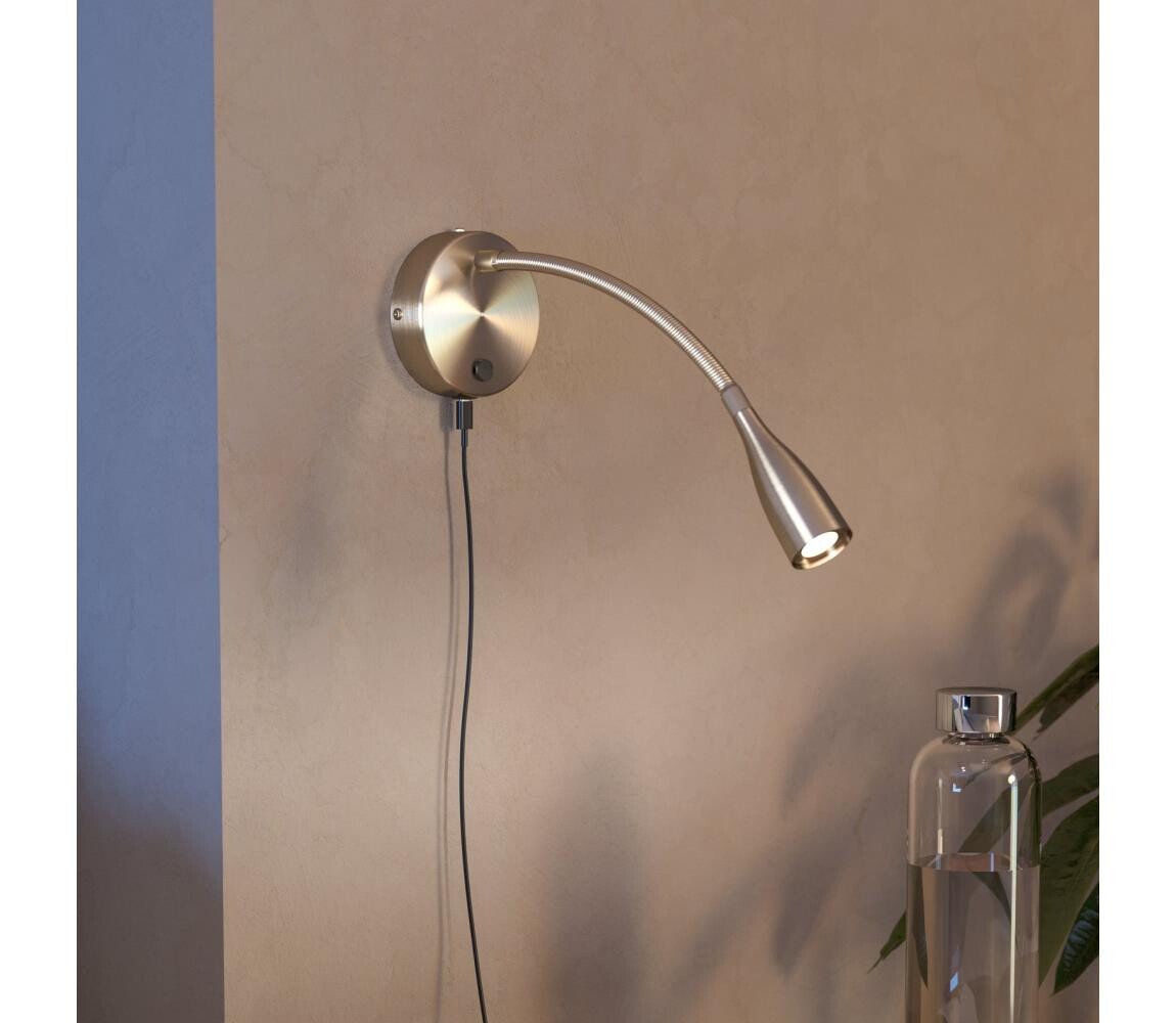 Eglo 901783 - LED Flexibilní nástěnná lampa s USB OLIVANDINO LED/3,8W/230V chrom 901783