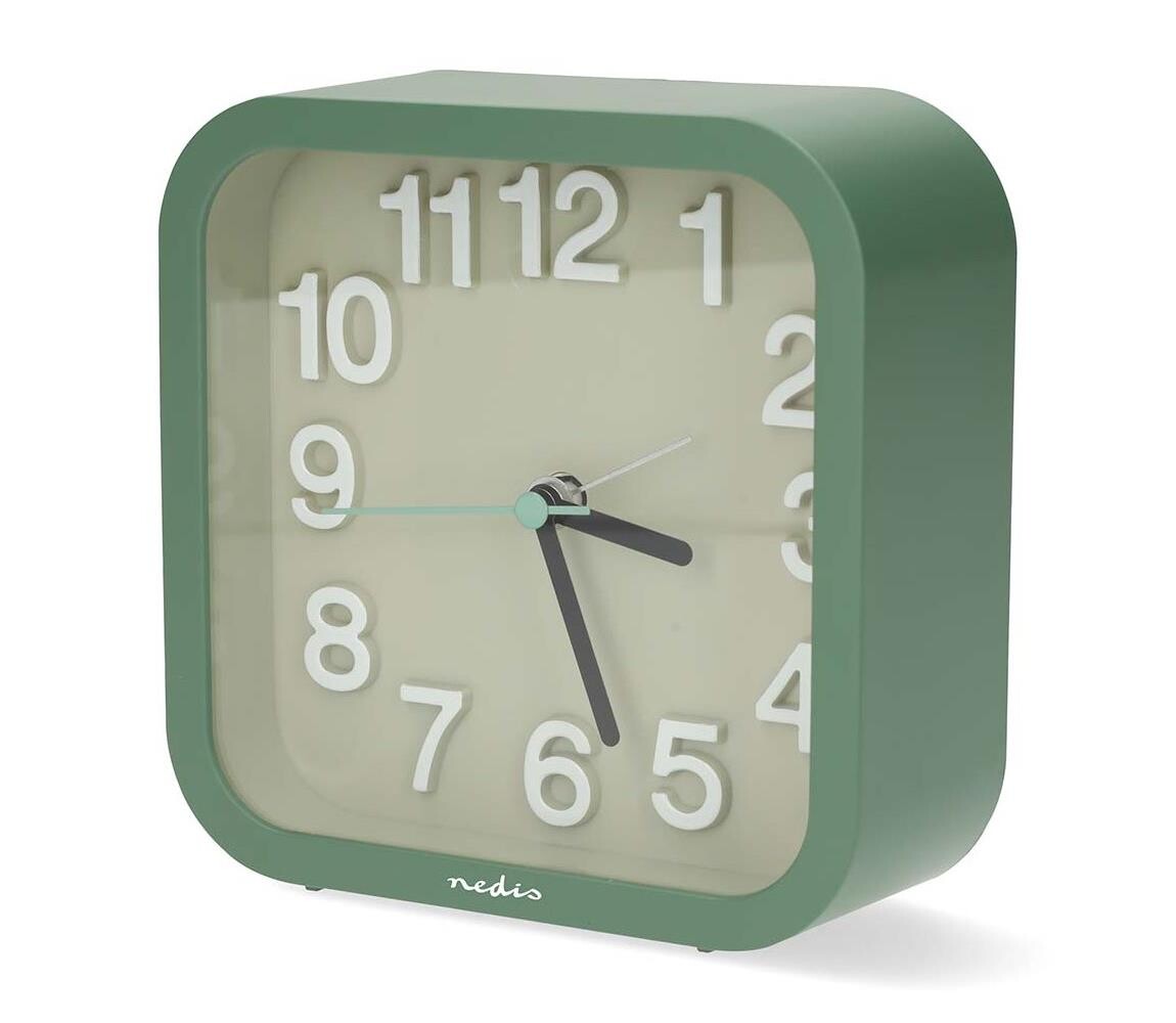 CLDK1004GN - Analogový budík 1xAA zelená CLDK1004GN