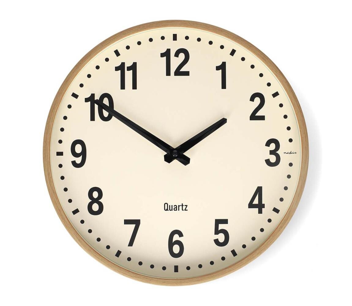 CLWA2226WD - Nástěnné hodiny pr. 30,8 cm 1xAA dřevo CLWA2226WD