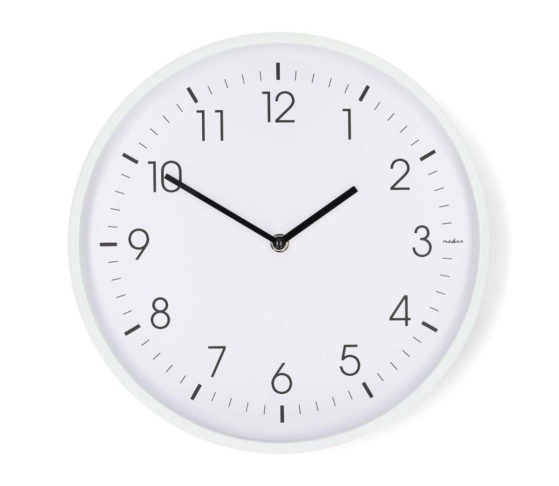 CLWA1226WT - Nástěnné hodiny pr. 30,8 cm 1xAA bílá CLWA1226WT