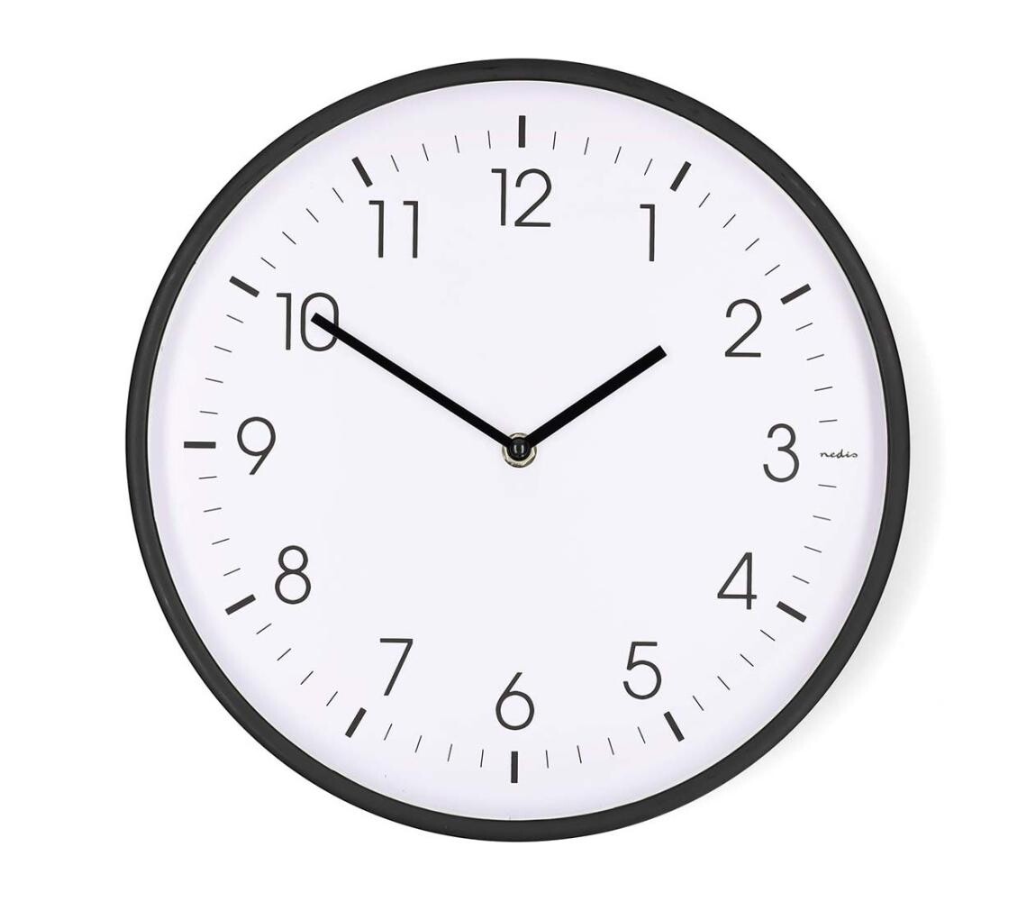 CLWA1226BK - Nástěnné hodiny pr. 30,8 cm 1xAA černá CLWA1226BK