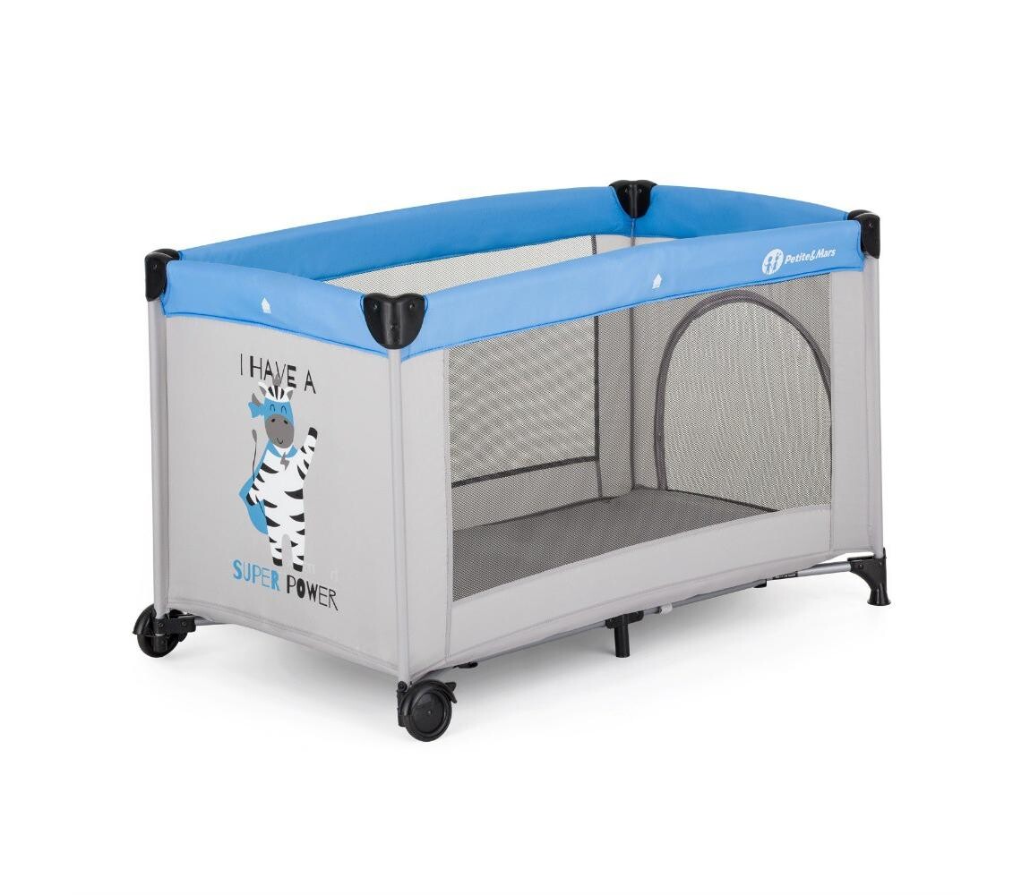 PETITE&MARS - Cestovní postýlka KOOT Zebra Super Power 921482