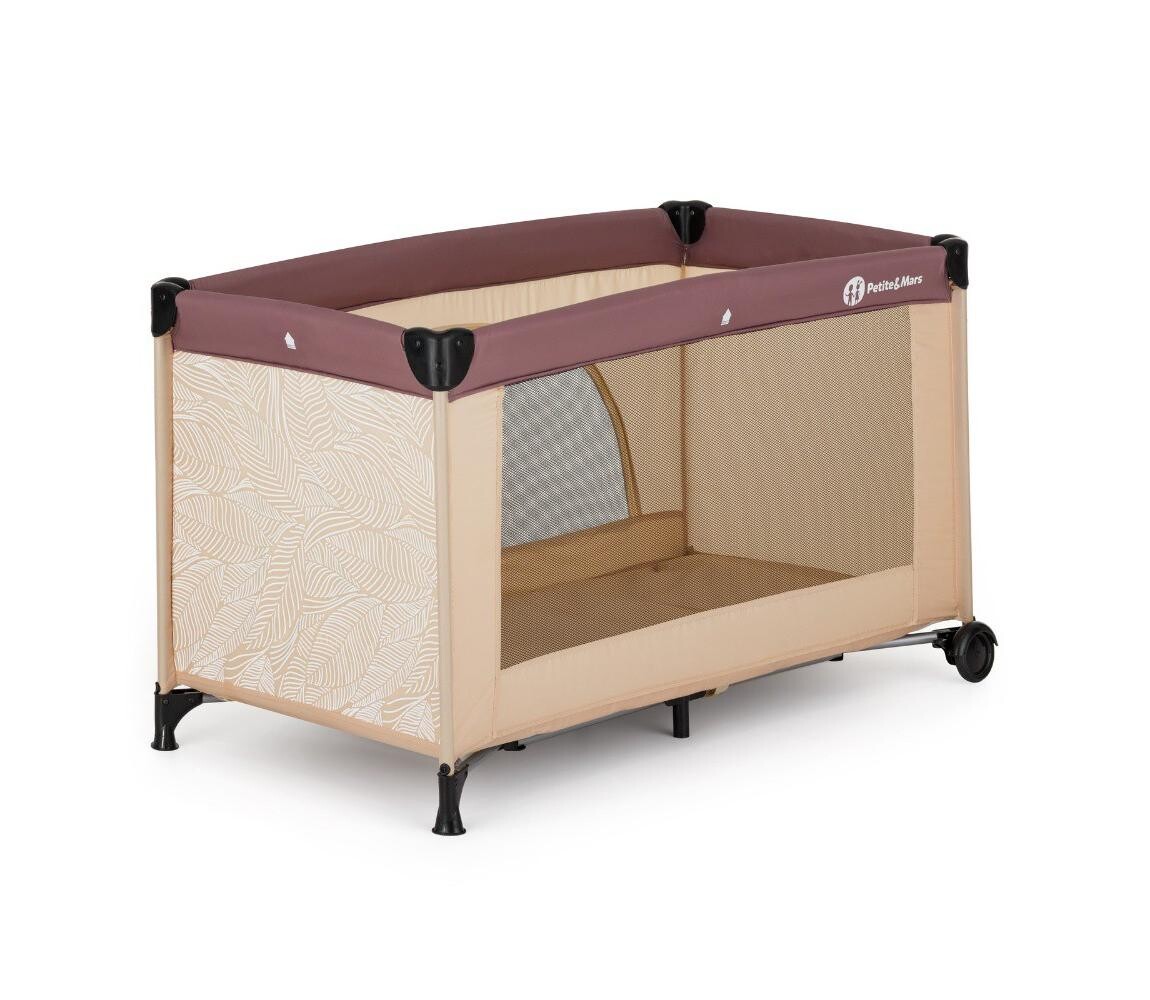 PETITE&MARS - Cestovní postýlka NYJA Urban Jungle Sand 923485