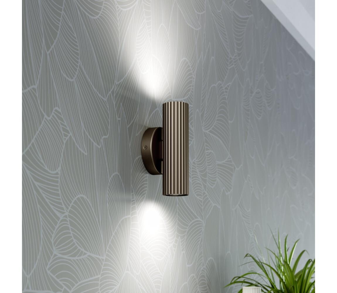 Eglo 902036 - Nástěnné svítidlo PORTILLO 2xGU10/5W/230V hnědá 902036