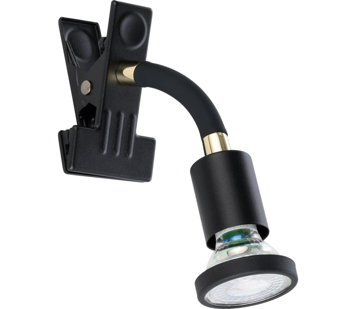 Eglo 300914 - LED Lampa s klipem PARRINI 1xGU10/4,5W/230V černá 300914