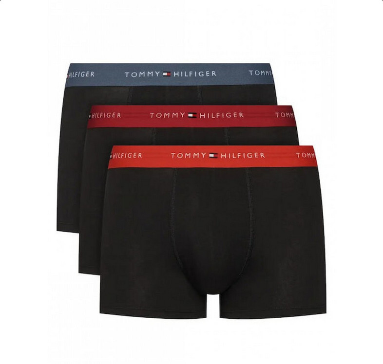 3PACK pánské boxerky Tommy Hilfiger černé nadrozměr (UM0UM03897 0SW) 3XL, trenky / trenýrky