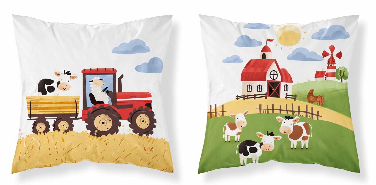 Detexpol Povlak na polštářek 40x40 cm - Traktor na farmě