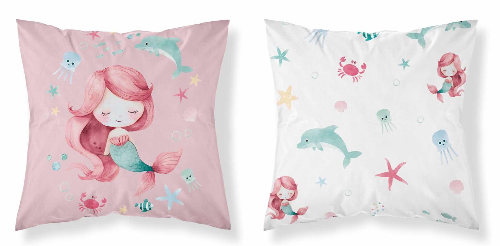 Detexpol Povlak na polštářek 40x40 cm - Mořská víla a kamarádi