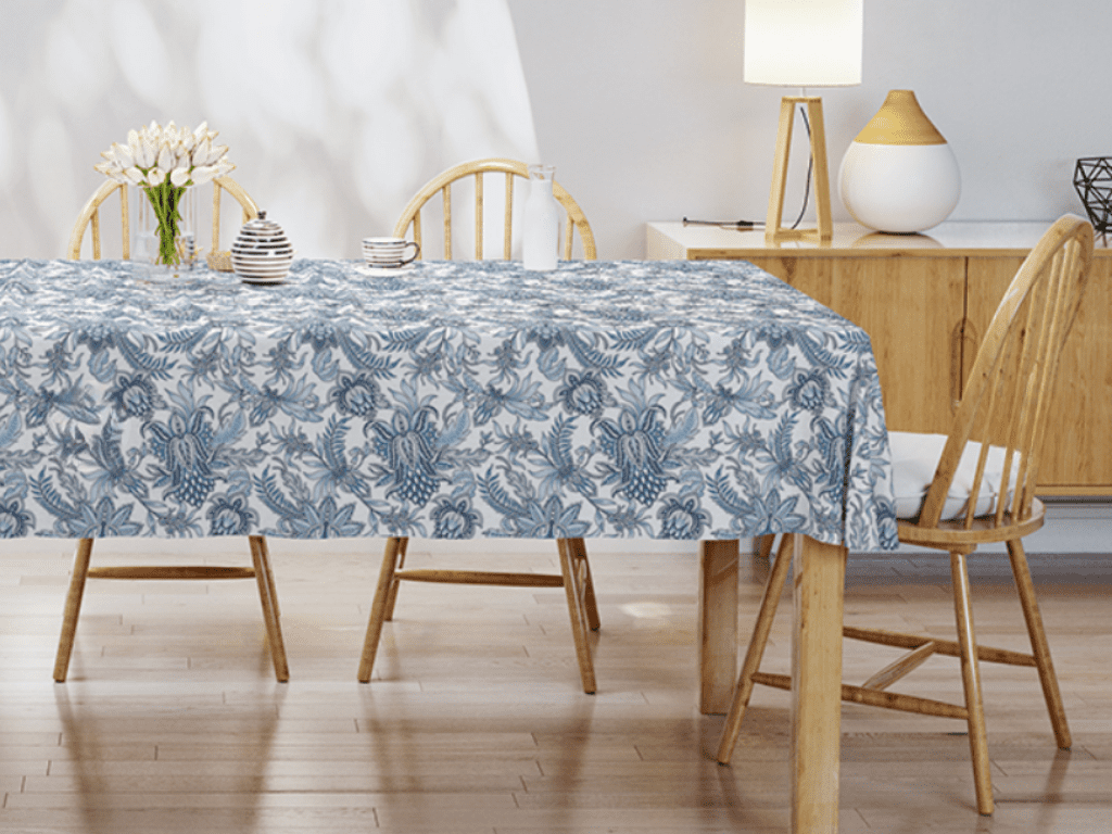 Detexpol Ubrus 140x180 cm - Modré květy